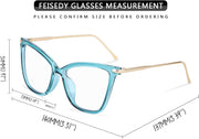ÉÌƷͼƬ 33 | B07KK3P4KT | FEISEDY Oversized Cat Eye Glasses Frame with Clear Lenses Eyewear for Women B2460
