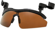 Brown / Large | B0GV7MW578 | FEISEDY Polarized Clip On Sunglasses,Clip Cap Sports Sunglasses,UV400 Sunglasses for Mens Womens Fishing Cycling Hiking B0356