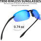 商品图片 17 | B0FY1FT8ZN | FEISEDY Sports Sunglasses for Men Women TR90 Rimless Frame for Running Fishing Driving B0349