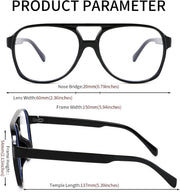 ÉÌƷͼƬ 20 | B09WZY6VWN | FEISEDY 70s Aviator Glasses Frame Blue Light Blocking Glasses Oversized Square Computer Glasses Women Men B2888