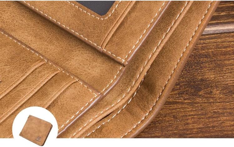 商品图片 4 | B0G5PVBT9P | Minimalist Wallet Money Clip for Men, Retro Brown Genuine Leather Slim Mens Wallet, Large Capacity Wallets