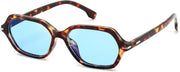 Tortoise Frame Blue Lens / 53 Millimeters | B0HJYSBHNQ | FEISEDY Classic Square Sunglasses for Women Men, Retro Trendy Shades B0493