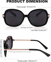 ÉÌƷͼƬ 6 | B08QDD5B67 | FEISEDY Classic Womens Elegant Polarized Sunglasses Ladies Wide Square Sunglasses Shades B2683