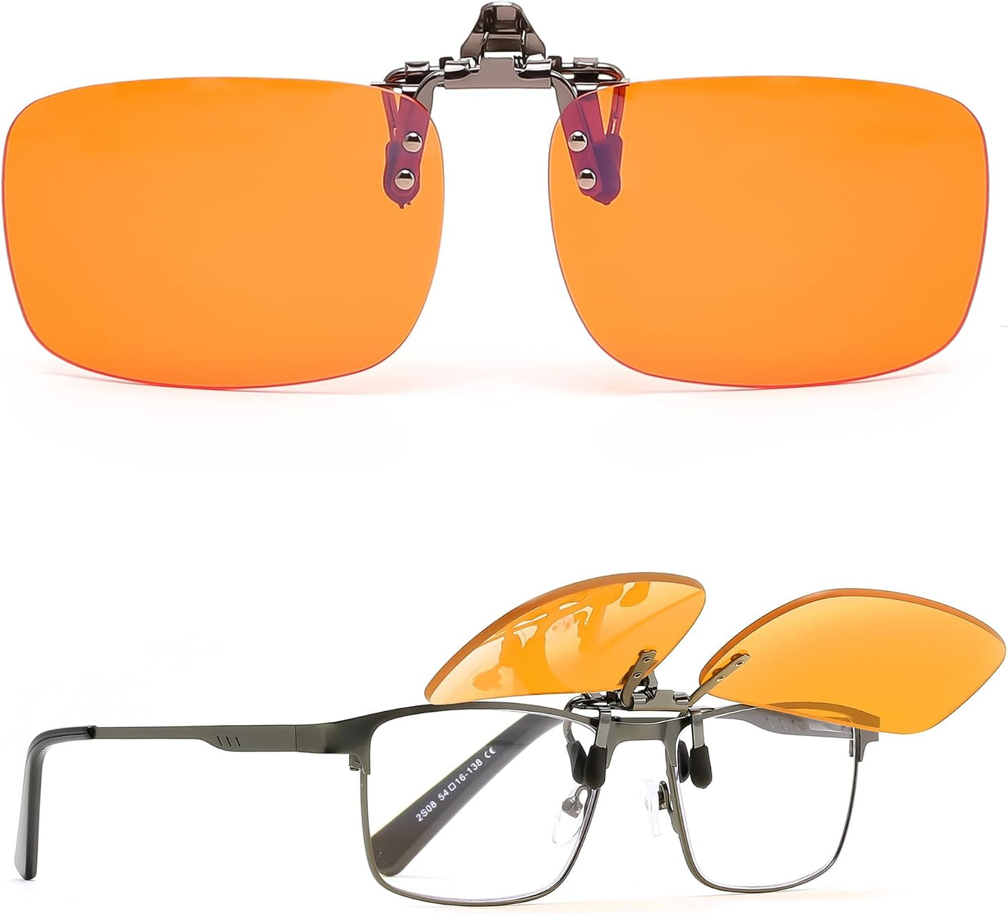 商品图片 7 | B0FZKQ9RL5 | FEISEDY Clip on Rimless One Piece Blue Light Glasses for Woman Men B0360