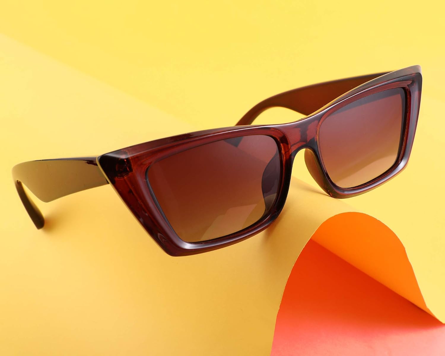 商品图片 7 | B08TM3J1R9 | FEISEDY Small Cateye Square Polarized Sunglasses Women Classic Thick Rectangle Frame UV400 Sun Glasses B2736