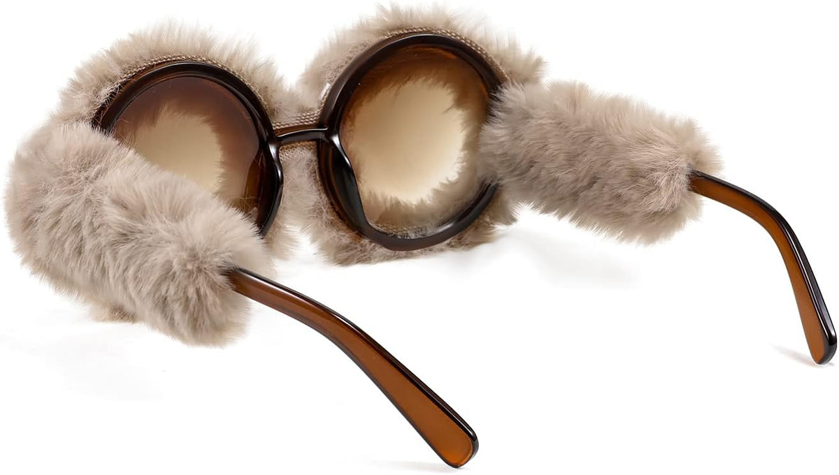 ÉÌƷͼƬ 104 | B09PN9V5N6 | FEISEDY Sunglasses Women Plush Fuzzy Soft Velvet Party Masquerade B2877