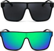 ÉÌƷͼƬ 94 | B0B2836HD6 | FEISEDY Sunglasses for Women Men, Fashion Mirrored Single Lens Shades