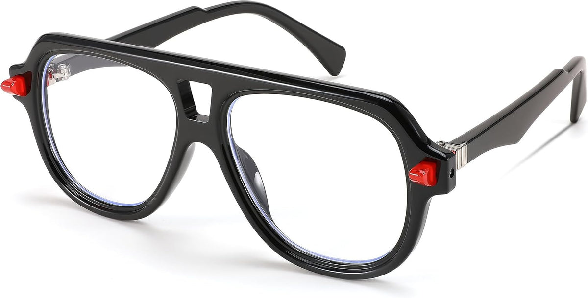 Black / 50 Millimeters | B0CFFCHNVJ | FEISEDY Aviator Frame Glasses for Women Men Blue Light Blocking Glasses Anti Glare Computer Eyeglasses B0039