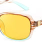 Blue Stripe / 60 Millimeters | B0DF74VZN6 | FEISEDY Classic Womens Night Glasses Driving Anti Glare Wrap Around Yellow Sunglasses B2548