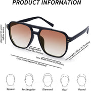 ÉÌƷͼƬ 52 | B0B3XKHTR1 | FEISEDY Retro Square Aviator Sunglasses Women Men 70s Vintage Trendy Plastic Frame Sun Glasses B2835