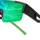01 Black Frame/Green Mirrored Lens / Large | B0GGMN45L1 | FEISEDY Polarized Fit Over Glasses Sunglasses for Men Women, Sports Wrap Around for Driving Cycling Fishing B0382