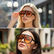 ÉÌƷͼƬ 10 | B085PPHWTZ | FEISEDY Retro Oversized Sunglasses Women Men One Piece Frame B2580