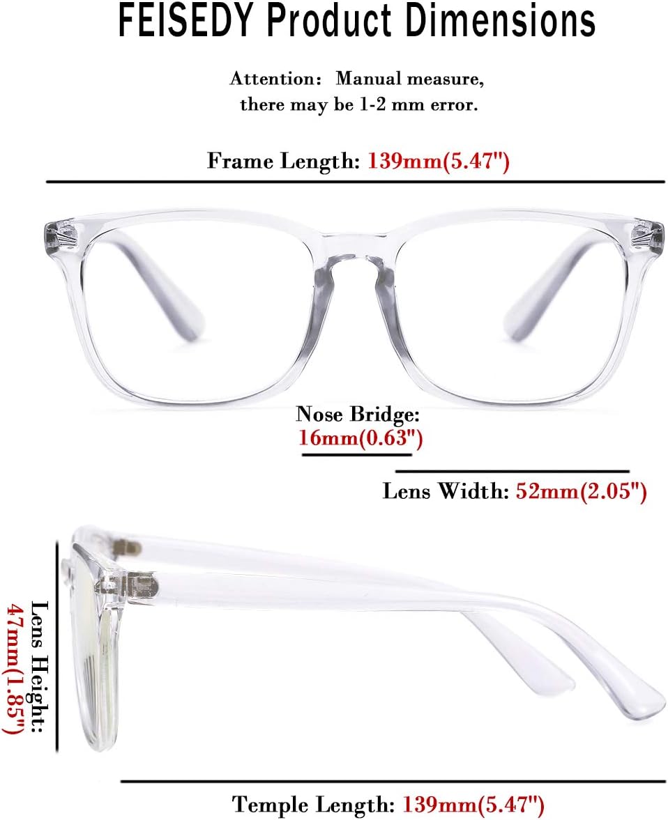商品图片 5 | B07Z1DRZ89 | FEISEDY Vintage Reading Blue Light Blocking Glasses Women Men Reader Spring Hinge Glasses B2519