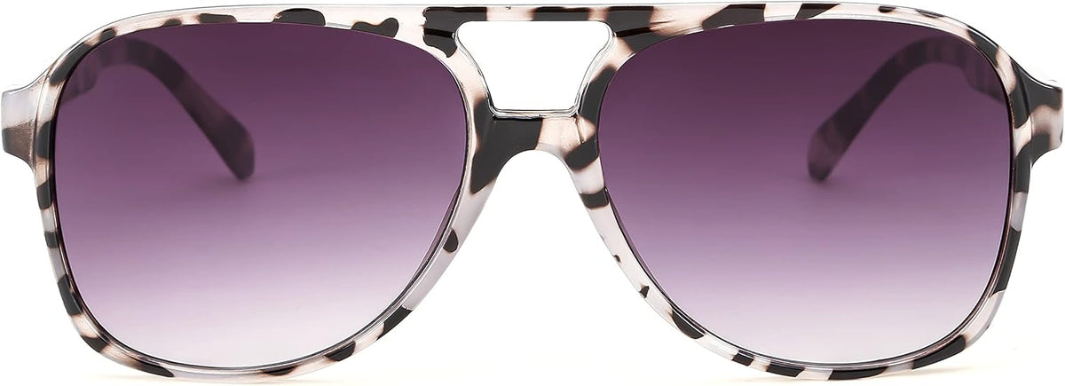 ÉÌƷͼƬ 150 | B0CB543WBD | FEISEDY Vintage Retro 70s Plastic Aviator Sunglasses Women Men Classic Large Squared Frame B2751