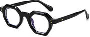 FEISEDY Retro Octagon Blue Light Glasses for Women Men Vintage Polygon Anti Glare Eyeglasses B0102