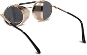 ÉÌƷͼƬ 4 | B09LYD9SW2 | FEISEDY Steam Punk Sunglasses for Men Women Side Shield Round Steampunk Vintage Glasses Shades B2518