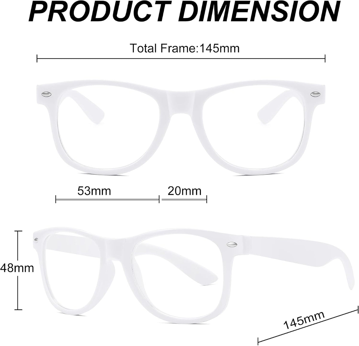 商品图片 17 | B0DSPKNSFY | FEISEDY Classic Square Eyewear Frame Clear Lens Retro Nerd Fake Glasses for Men Women Cosplay Costume Eyeglasses B0276