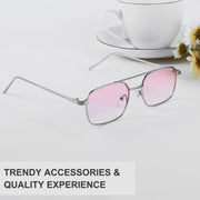 ÉÌƷͼƬ 33 | B09GKB6G1G | FEISEDY Fashion Square Aviator Sunglasses Women Men Trendy Retro Metal Frame Sun Glasses Candy Color Lens B1036