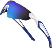 002white/Blue Mirror / 80 Millimeters | B0C3VWTWT1 | FEISEDY Youth Sport Polarized Sunglasses for 8-16 Cycling Running Driving Baseball Goggles Glasses B0011