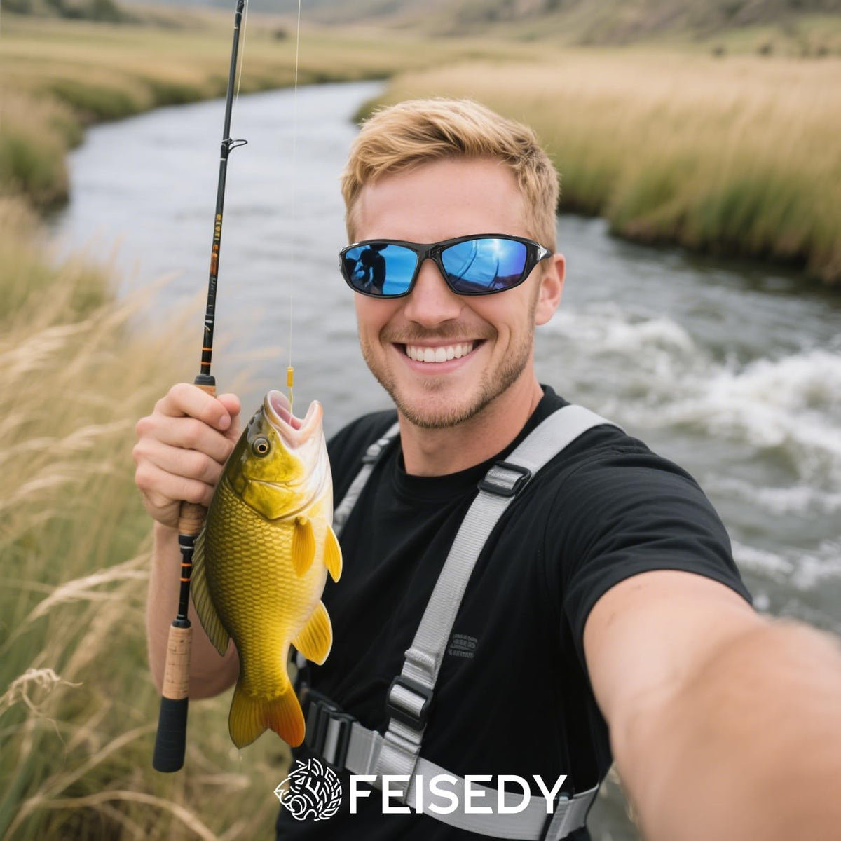 ÉÌƷͼƬ 9 | B0FG2NFPX3 | FEISEDY 3 Pack Polarized Sports Sunglasses for Men, Wrap Around Frame, UV400 Protection, Fishing Driving Cycling B2674