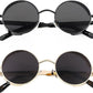 Gold/Grey + Black/Grey / 48 Millimeters | B0FPLS5NJC | FEISEDY Retro Gothic Steampunk Sunglasses For Men Women