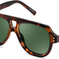 Leopard Frame & Green Lens / 55 Millimeters | B0H1WGLFSV | FEISEDY Retro Aviator Polarized Sunglasses Men Women Trendy Square B0433