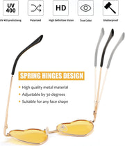 ÉÌƷͼƬ 30 | B0CGZFPWJZ | FEISEDY Polarized Heart Sunglasses for Women Men, UV400 Protection B2851