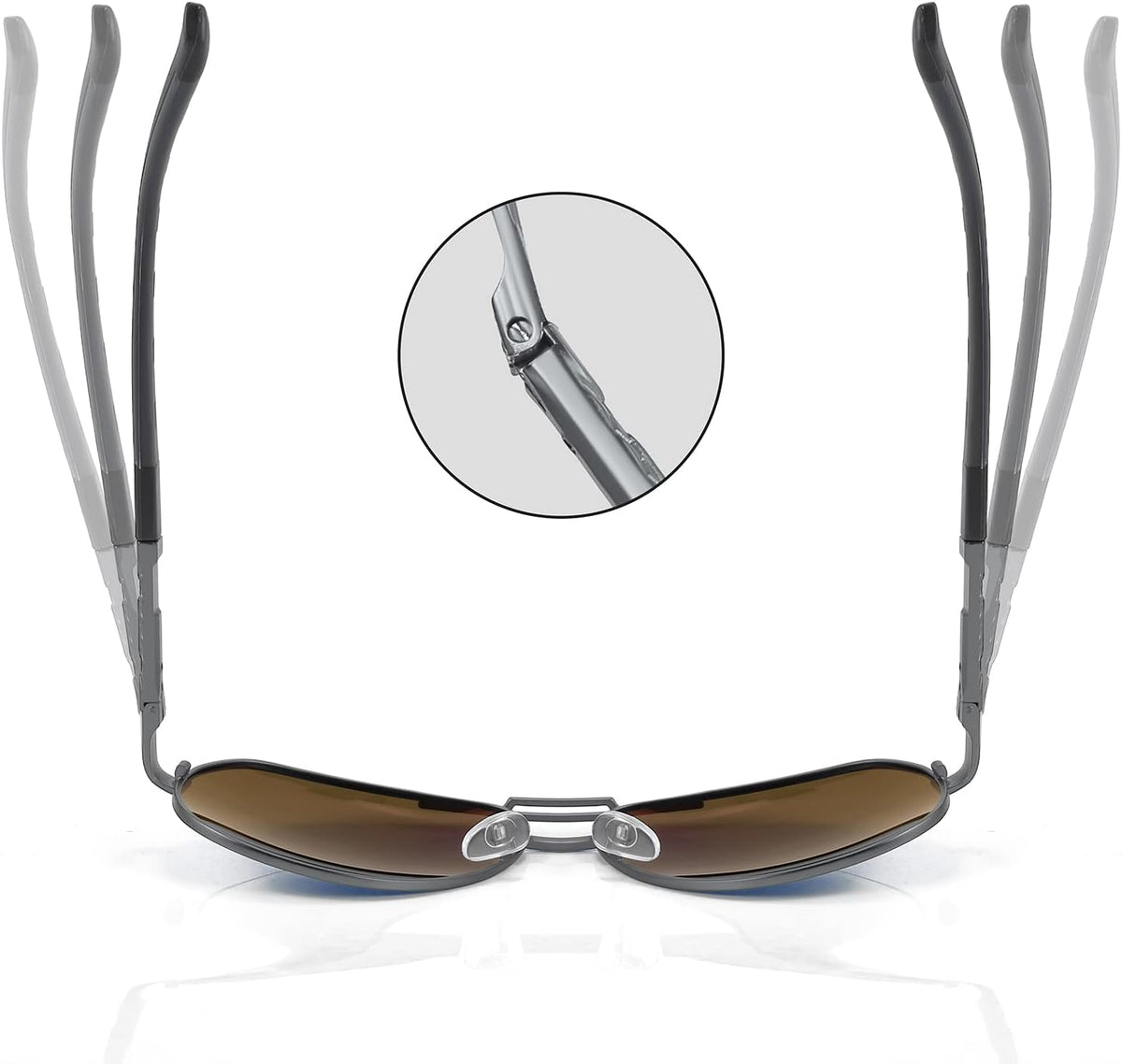 ÉÌƷͼƬ 5 | B09P8GM3WB | FEISEDY Mens Sunglasses Polarized, Retro Aviator Sports UV 400 Protection Sunglasses Driving Fishing Golf B1052