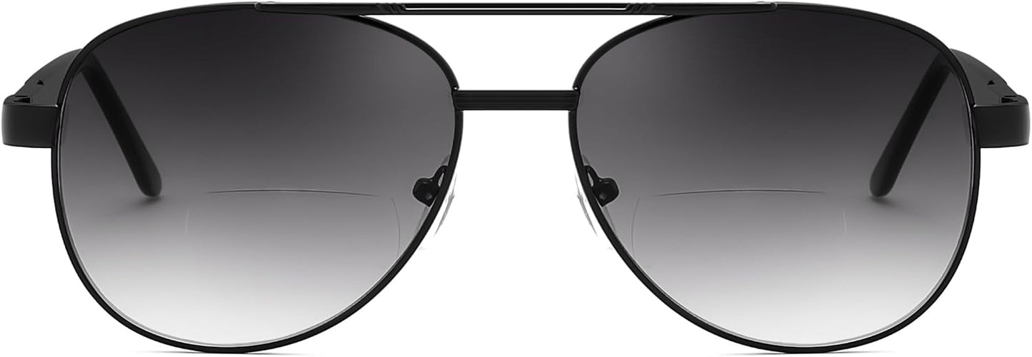 商品图片 13 | B0G1BRNH4D | FEISEDY Metal Aviator Bifocal Reader Sunglasses for Men B0335
