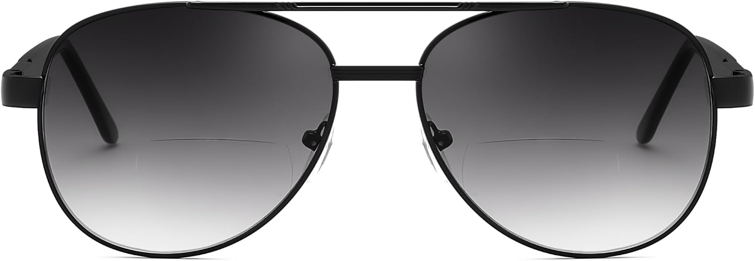 商品图片 13 | B0G1BRNH4D | FEISEDY Metal Aviator Bifocal Reader Sunglasses for Men B0335