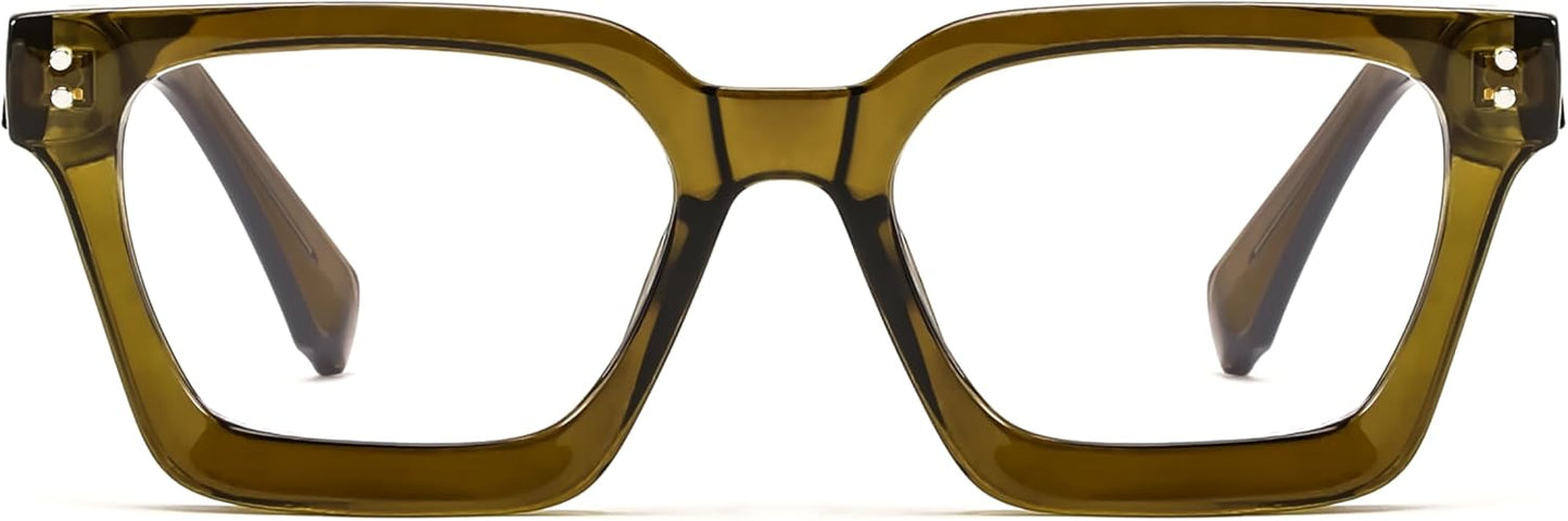 商品图片 7 | B0CWRK3FFF | FEISEDY Blue Light Blocking Glasses Women Men Chunky Square Computer Glasses B0101