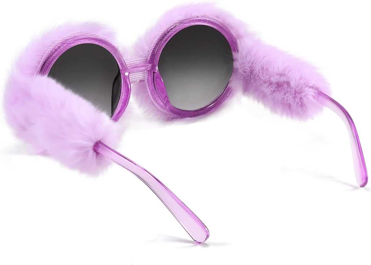 ÉÌƷͼƬ 79 | B09PN9V5N6 | FEISEDY Sunglasses Women Plush Fuzzy Soft Velvet Party Masquerade B2877