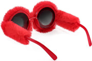 ÉÌƷͼƬ 97 | B09PN9V5N6 | FEISEDY Sunglasses Women Plush Fuzzy Soft Velvet Party Masquerade B2877
