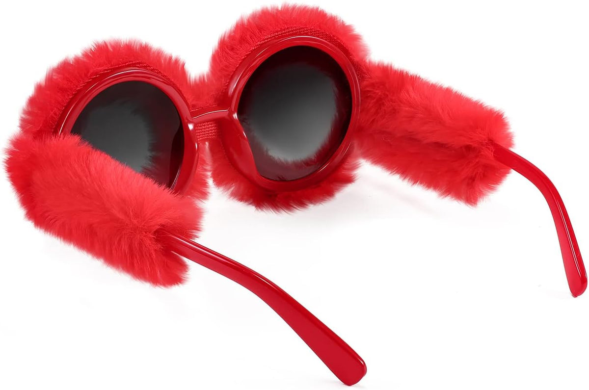 ÉÌƷͼƬ 97 | B09PN9V5N6 | FEISEDY Sunglasses Women Plush Fuzzy Soft Velvet Party Masquerade B2877