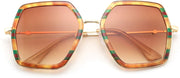 ÉÌƷͼƬ 3 | B08C7TTTDN | FEISEDY Women Large Hexagon Inspired Sunglasses Fashion Irregular Design Style Geometric B2503