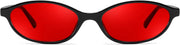 ÉÌƷͼƬ 86 | B0DMN69R27 | FEISEDY Retro Oval Cat Eye Sunglasses for Women 90s Narrow Lightweight Shades Y2k Trendy Sunnies B0257