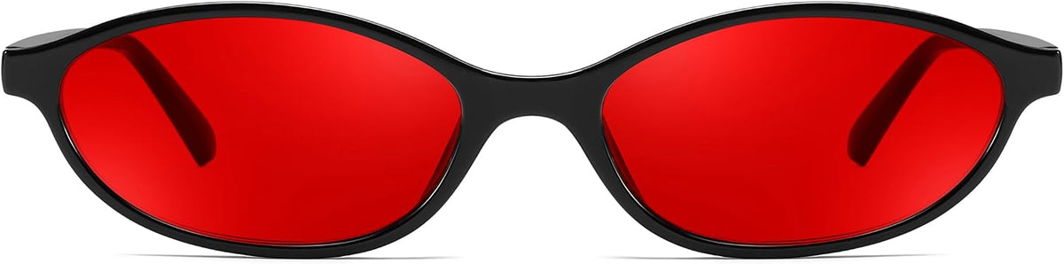 商品图片 86 | B0DMN6519L | FEISEDY Retro Oval Cat Eye Sunglasses for Women 90s Narrow Lightweight Shades Y2k Trendy Sunnies B0257