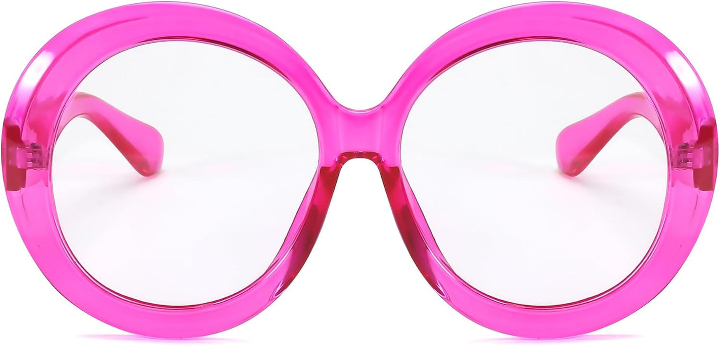 商品图片 19 | B0CQ26NQZS | FEISEDY Oversized Blue Light Blocking Glasses Women Men Retro Big Round Frame Eyewear Clear Lens Computer Glasses B2997