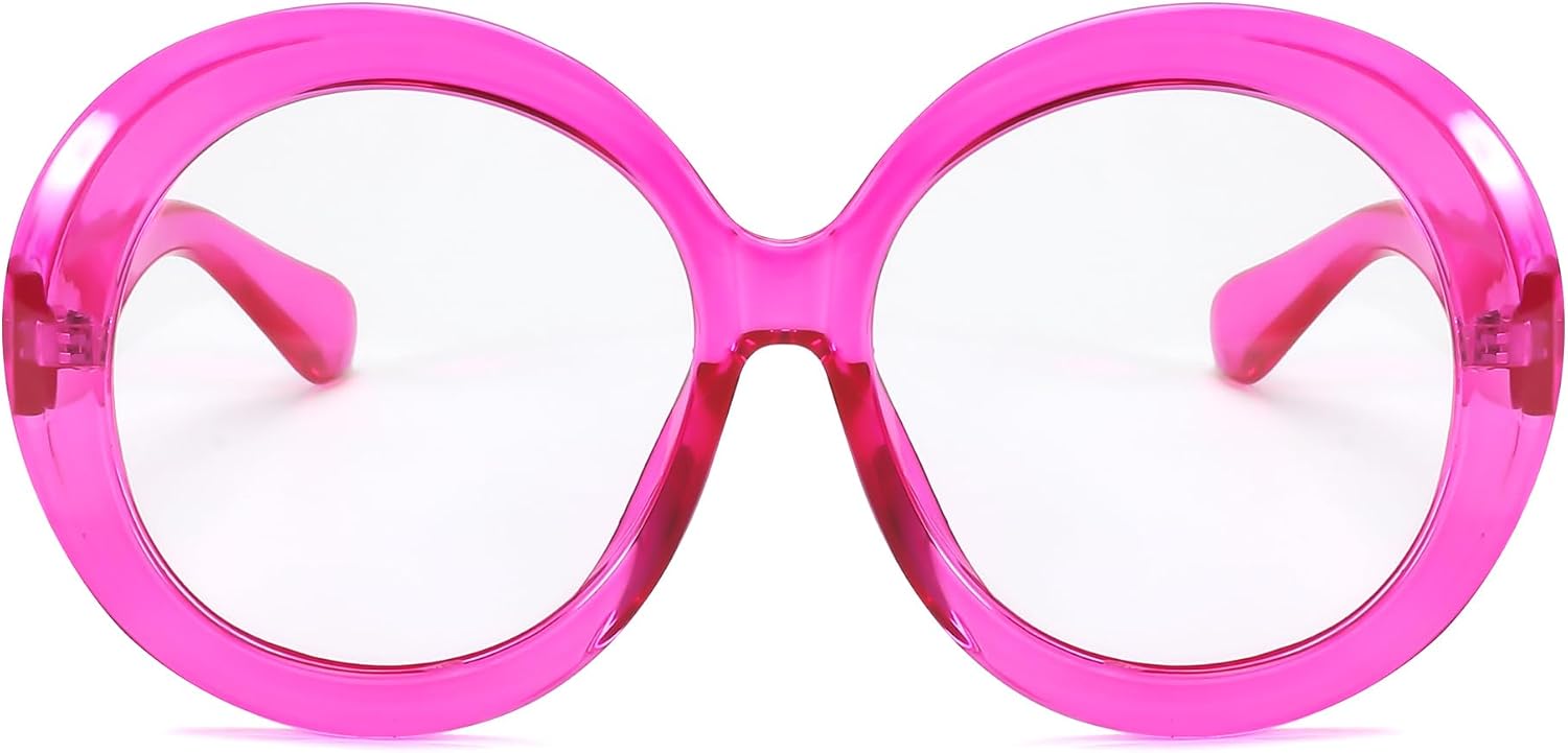 商品图片 19 | B0CQ26NQZS | FEISEDY Oversized Blue Light Blocking Glasses Women Men Retro Big Round Frame Eyewear Clear Lens Computer Glasses B2997