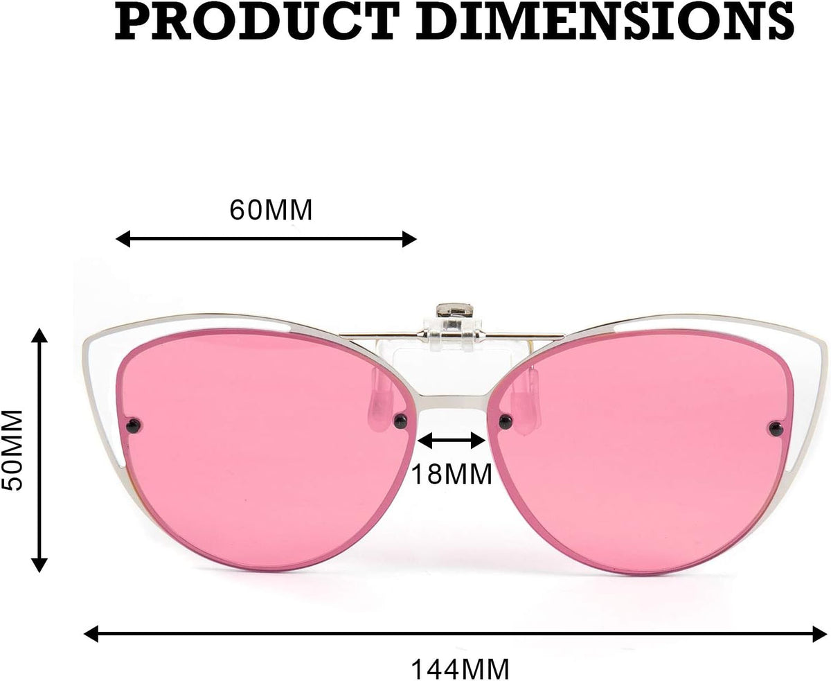 ÉÌƷͼƬ 26 | B08JBZ13MB | FEISEDY Polarized Cat Eye Flip Up Clips On Sunglasses Women Men B2670