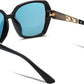 商品图片 13 | B079GT4RXH | FEISEDY Polarized Women Square Sunglasses Sparkling Composite Shiny Frame B2289