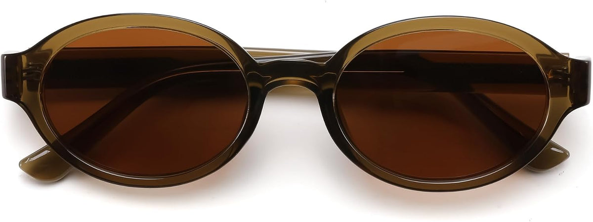 ÉÌƷͼƬ 3 | B0H1WBQD3Y | FEISEDY Retro Oval Y2K Polarized Sunglasses for Women Men B0442