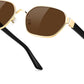 商品图片 16 | B0GY42ZV46 | FEISEDY Women and Men UV400 Protection Sunglasses, Polygon Square Metal Frame Retro Stylish Shades B0452