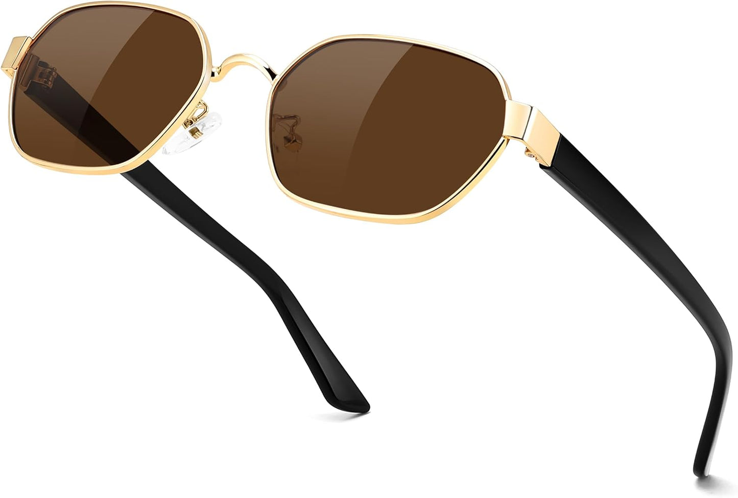 商品图片 16 | B0GY42ZV46 | FEISEDY Women and Men UV400 Protection Sunglasses, Polygon Square Metal Frame Retro Stylish Shades B0452