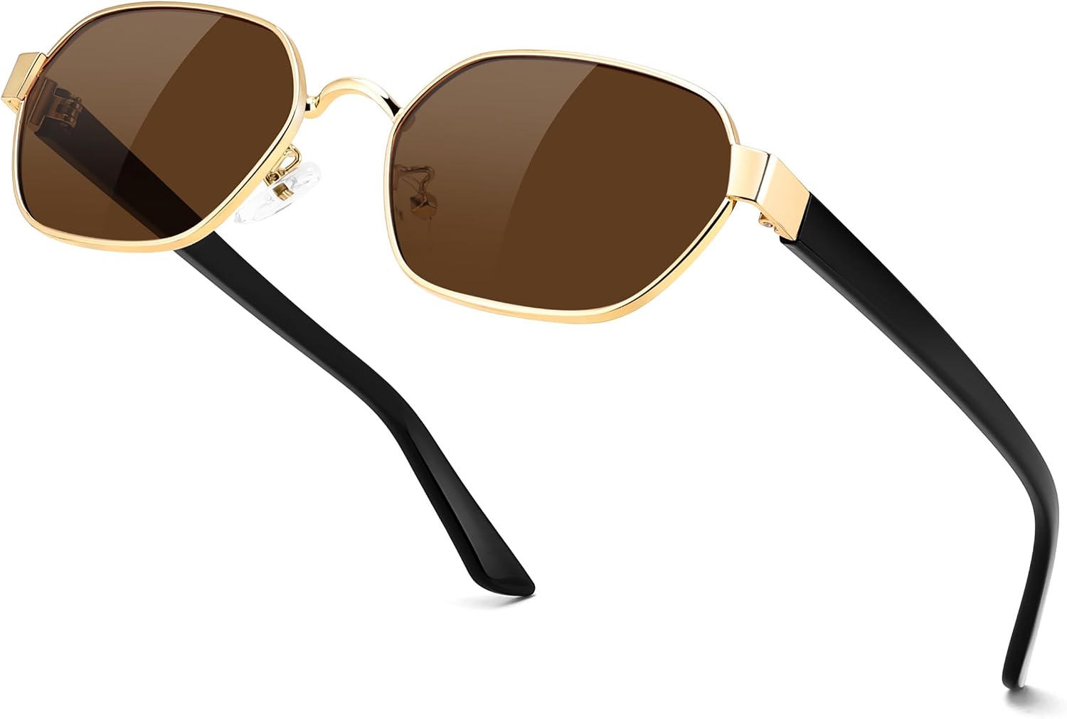 商品图片 16 | B0GY42ZV46 | FEISEDY Women and Men UV400 Protection Sunglasses, Polygon Square Metal Frame Retro Stylish Shades B0452