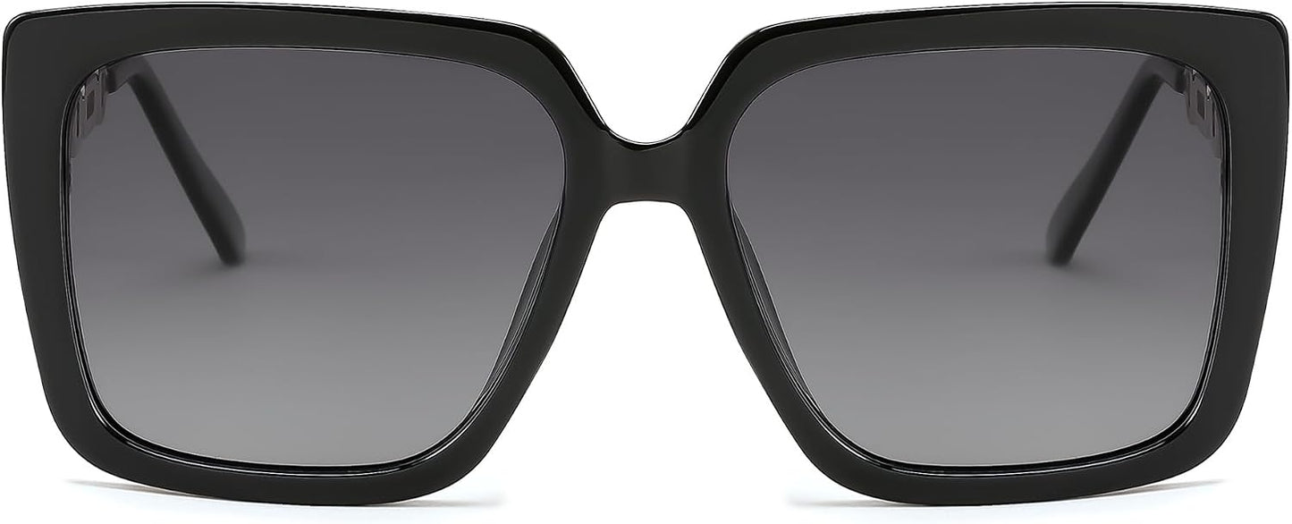 商品图片 9 | B08HVPGJW5 | FEISEDY Sunglasses Womens Trendy, Oversized Square Shades, Pearl Inlay Cat Eye Frame UV400 Protection B2625