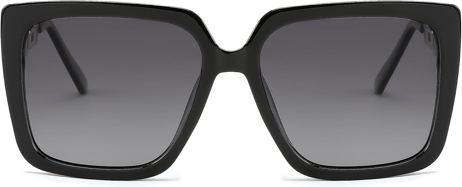 商品图片 9 | B08HVPGJW5 | FEISEDY Sunglasses Womens Trendy, Oversized Square Shades, Pearl Inlay Cat Eye Frame UV400 Protection B2625