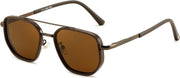 Matte Brown/Brown / 56 Millimeters | B0FQ4YV61P | FEISEDY Polarized Aviator Sunglasses for Women Men Square TAC Lens B0329