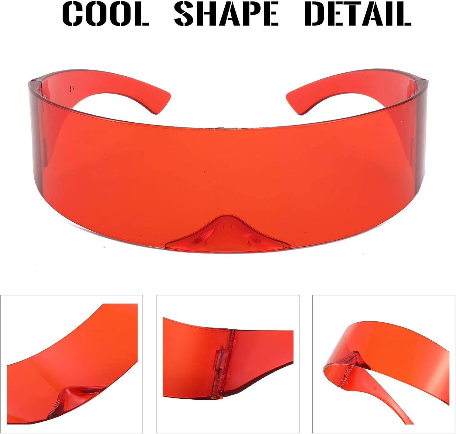 商品图片 39 | B08THY8CBQ | FEISEDY 80s Futuristic Cyclops Cyber Visor Sunglasses Men Women Punk Style Cosplay B2740