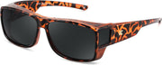 Leopard / 63 Millimeters | B0GR4BBD6T | FEISEDY Polarized Fit Over Glasses Sunglasses Driving Outdoors B0330